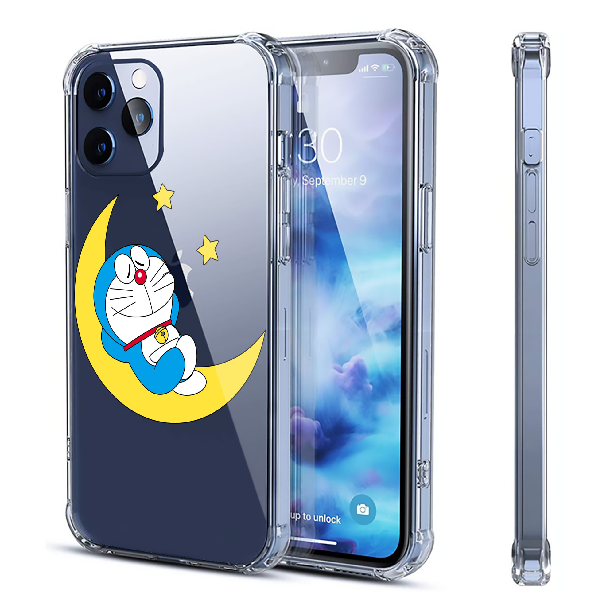 （画像用） ドラえもん Doraemon 【iPhone 12シリーズ対応】透明スマホケース（クリアソフトケース）